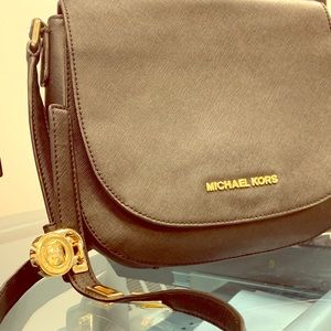 Black leather cross body Bag